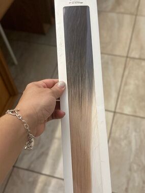 18” Ombre Straight tape-in remy human hair Extension Dark Brown to Light Blonde